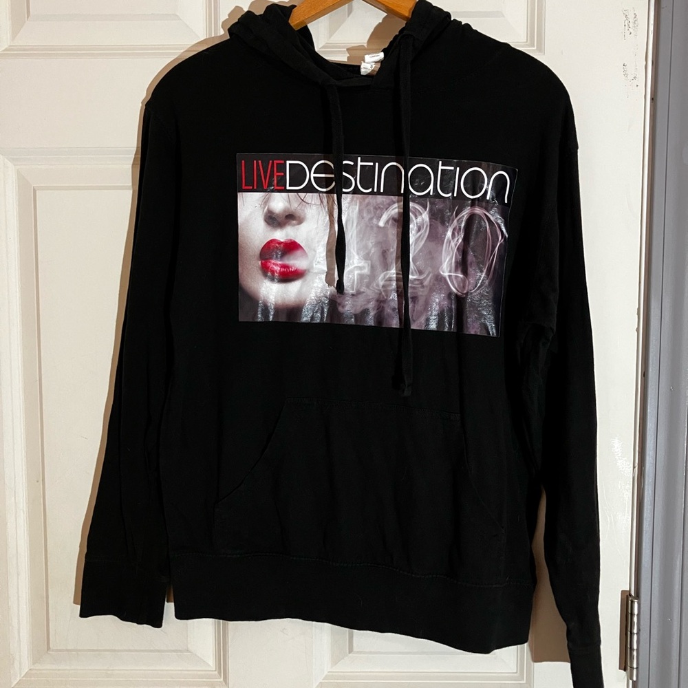 Black Graphic Hoodie Sweater